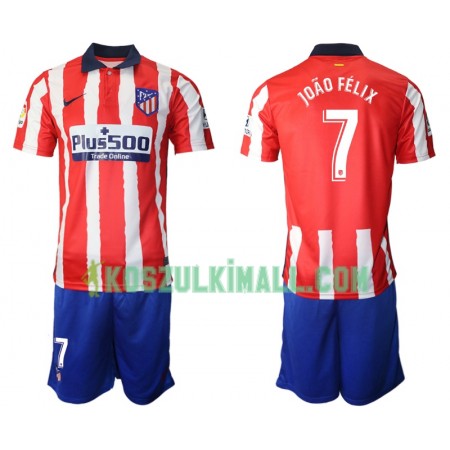 Atlético Madryt Joao Felix 7 Dziecięca Główna Koszulki Piłkarskie 2020-2021 Krótki Rękaw (+ Krótkie spodenki)